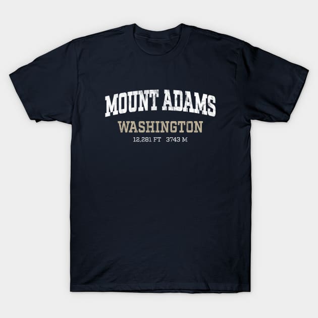 Mount Adams Washington White Vintage Arch T-Shirt by TGKelly